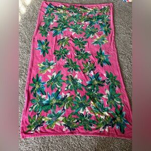 Vera Bradley Pink and Green Floral throw
